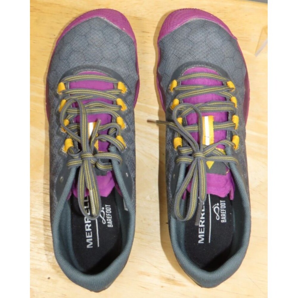 Merrell Vapor Glove 3 Barefoot Running Minimalist Shoes 7.5 Gray Purple J09674 - Picture 6 of 8